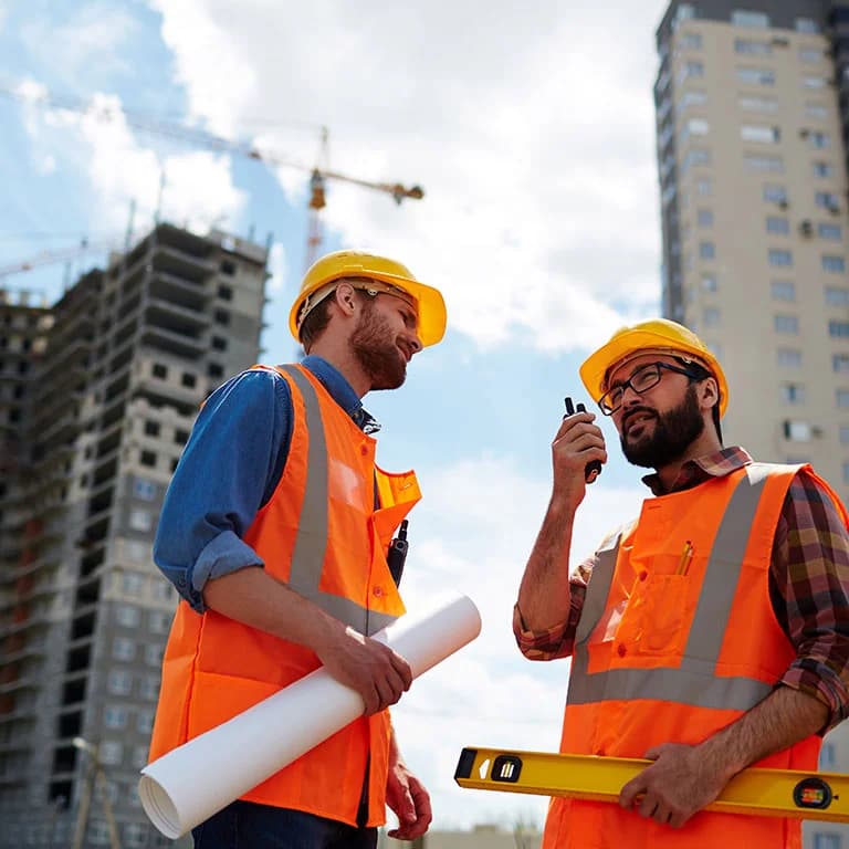 Construction professional on site